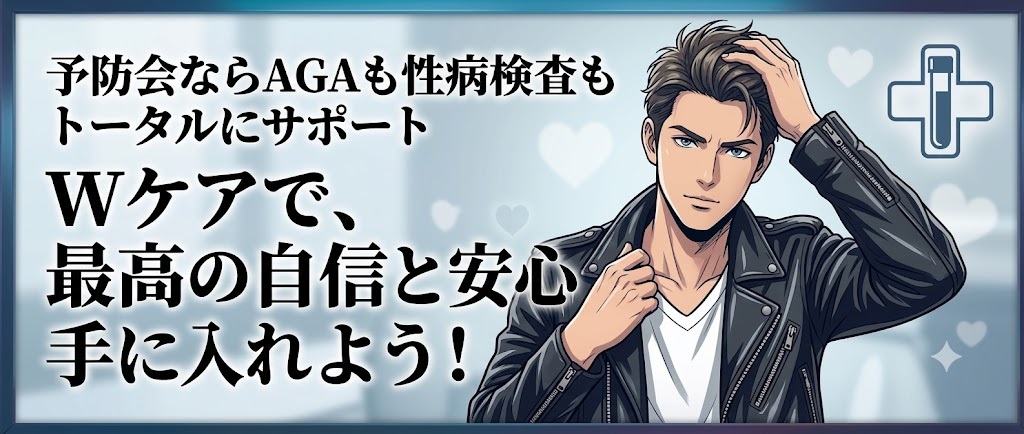 予防会でAGA治療と性感染症検査をトータルサポート